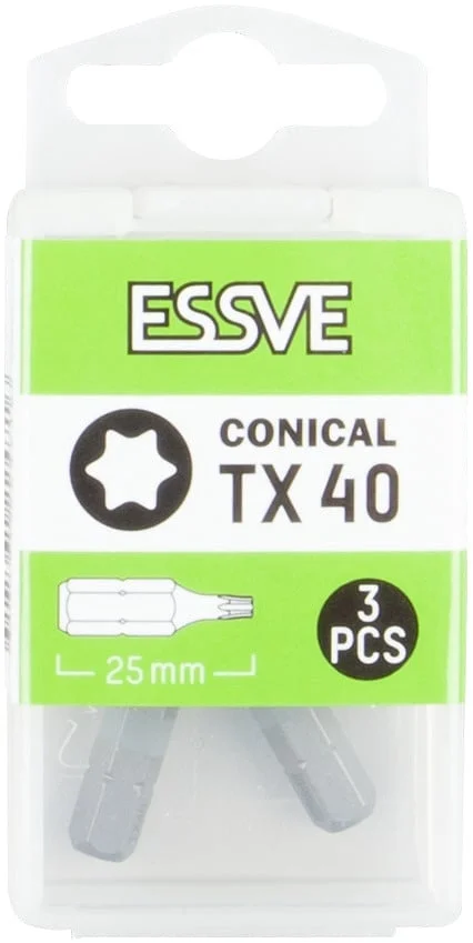 SCREWDRIVER TIPS COMP.TX40X25MM 3PCS