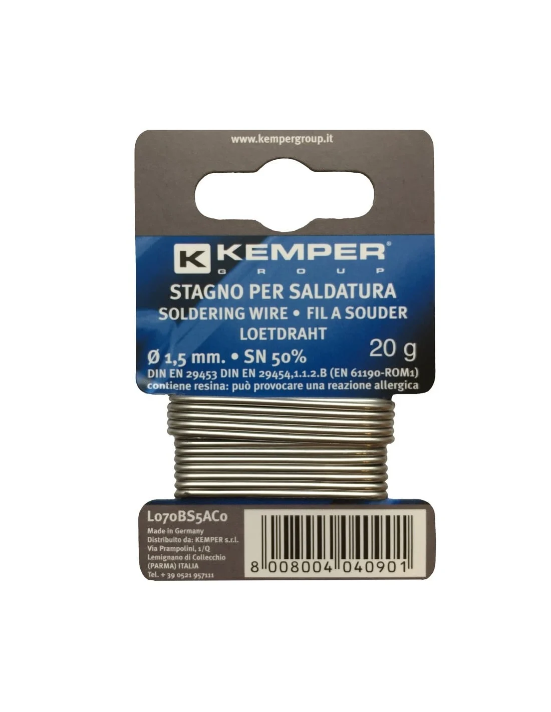 METAL MELTING SOLDERING KEMPER 1.5M 20G SN50%