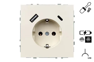 ROZETE+USB A+C IUK-3-01.M/SM MODERN SMIL
