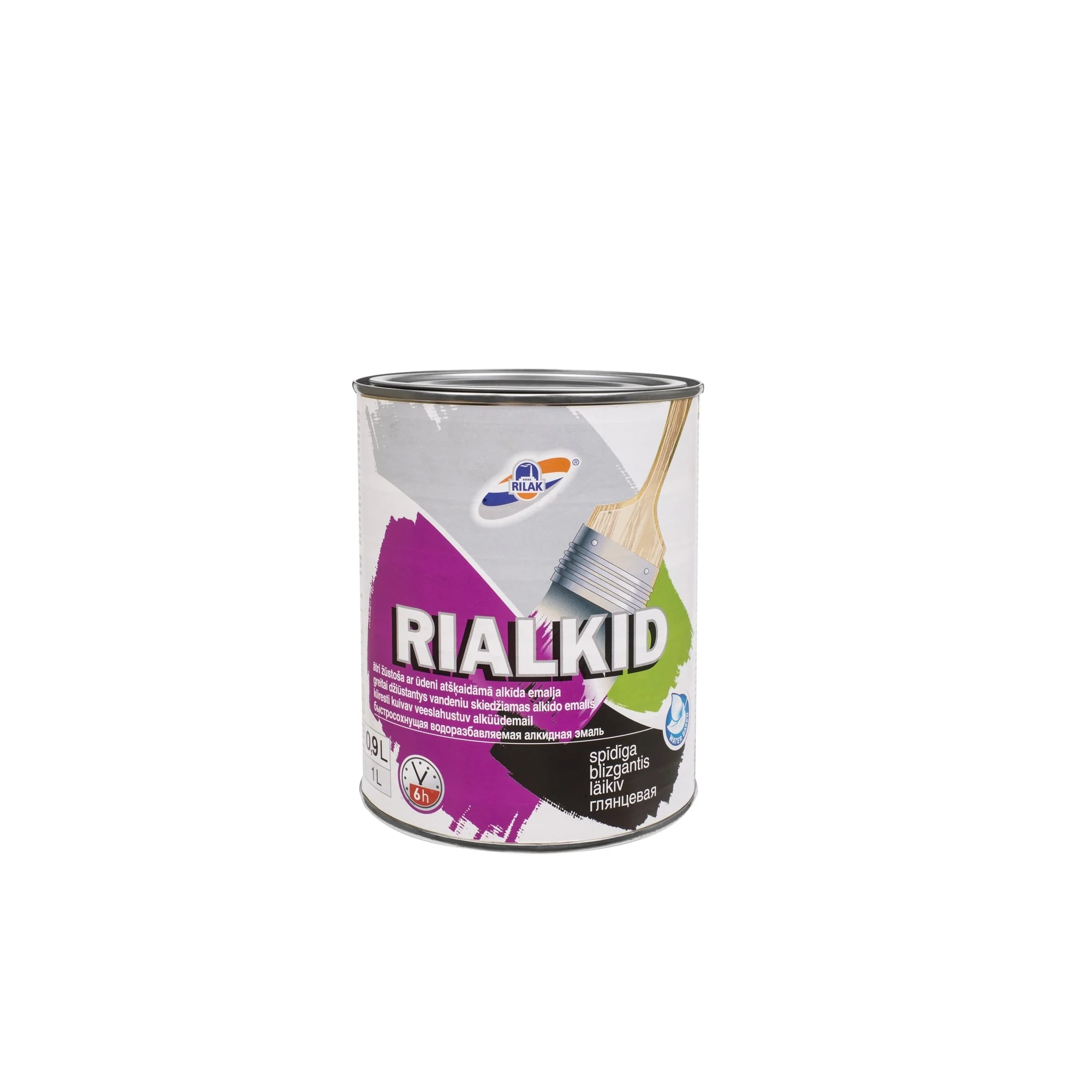 GLOSS ALKYD PAINT RIALKID 0.9L A-BASE