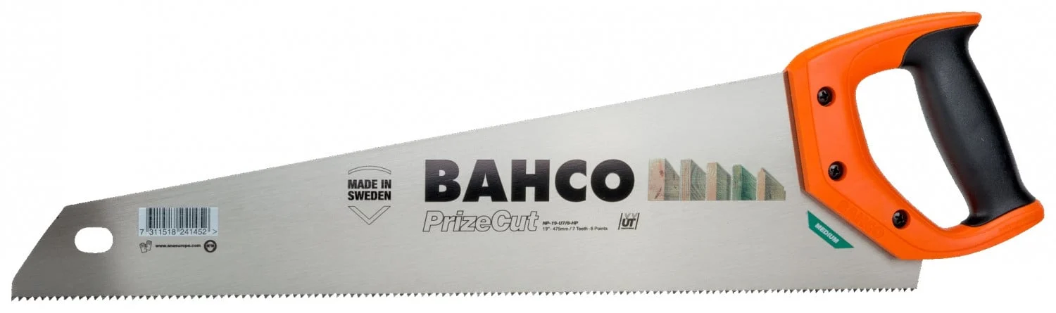 HAND SAW FOR WOOD 475MM RUSTIC PRIZECUT BAHCO