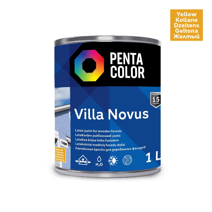 KRĀSA FASĀDES VILLA NOVUS DZELTENA 1 L
