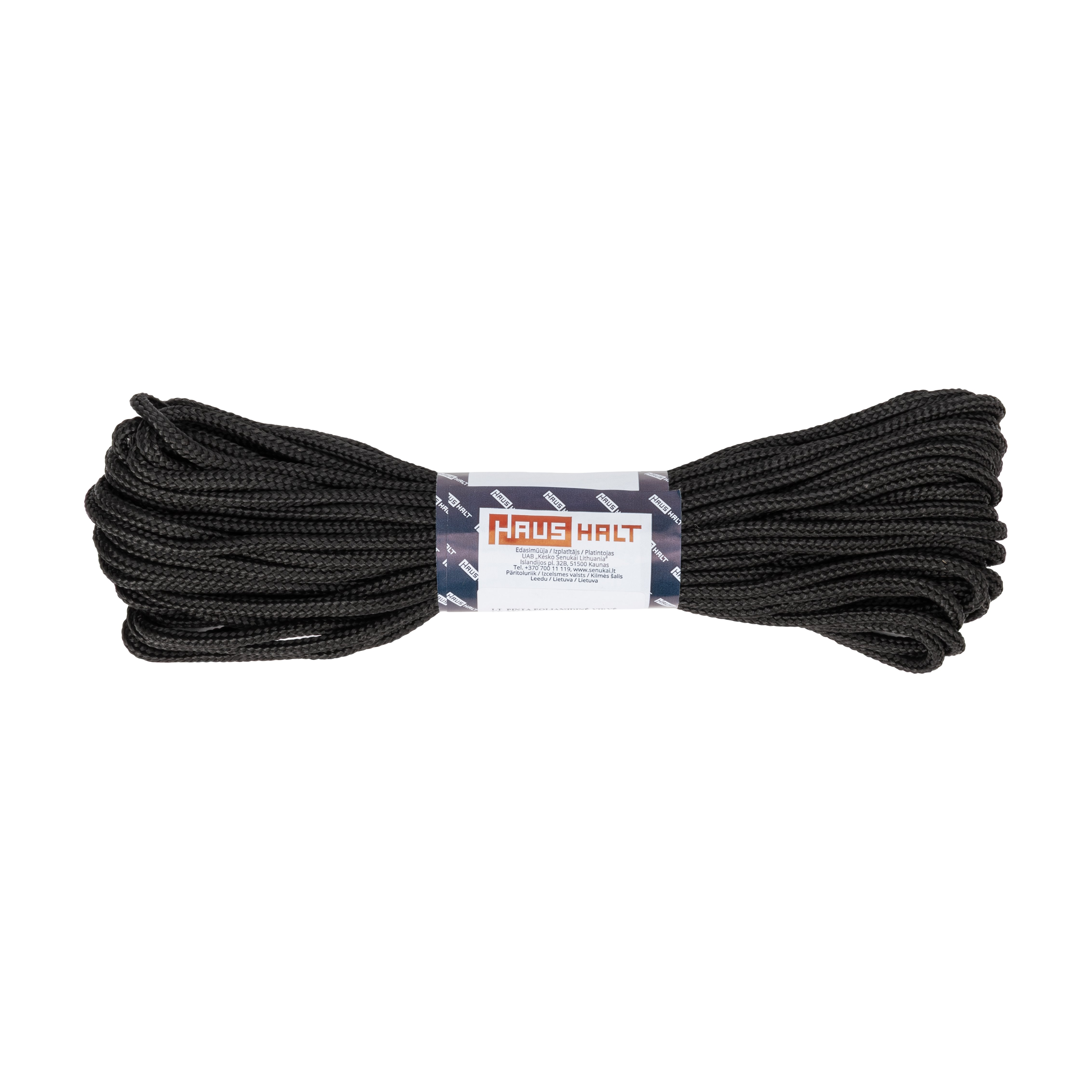 VIRVE POLIAMĪDA PĪTA D.4MM 20M MELNA