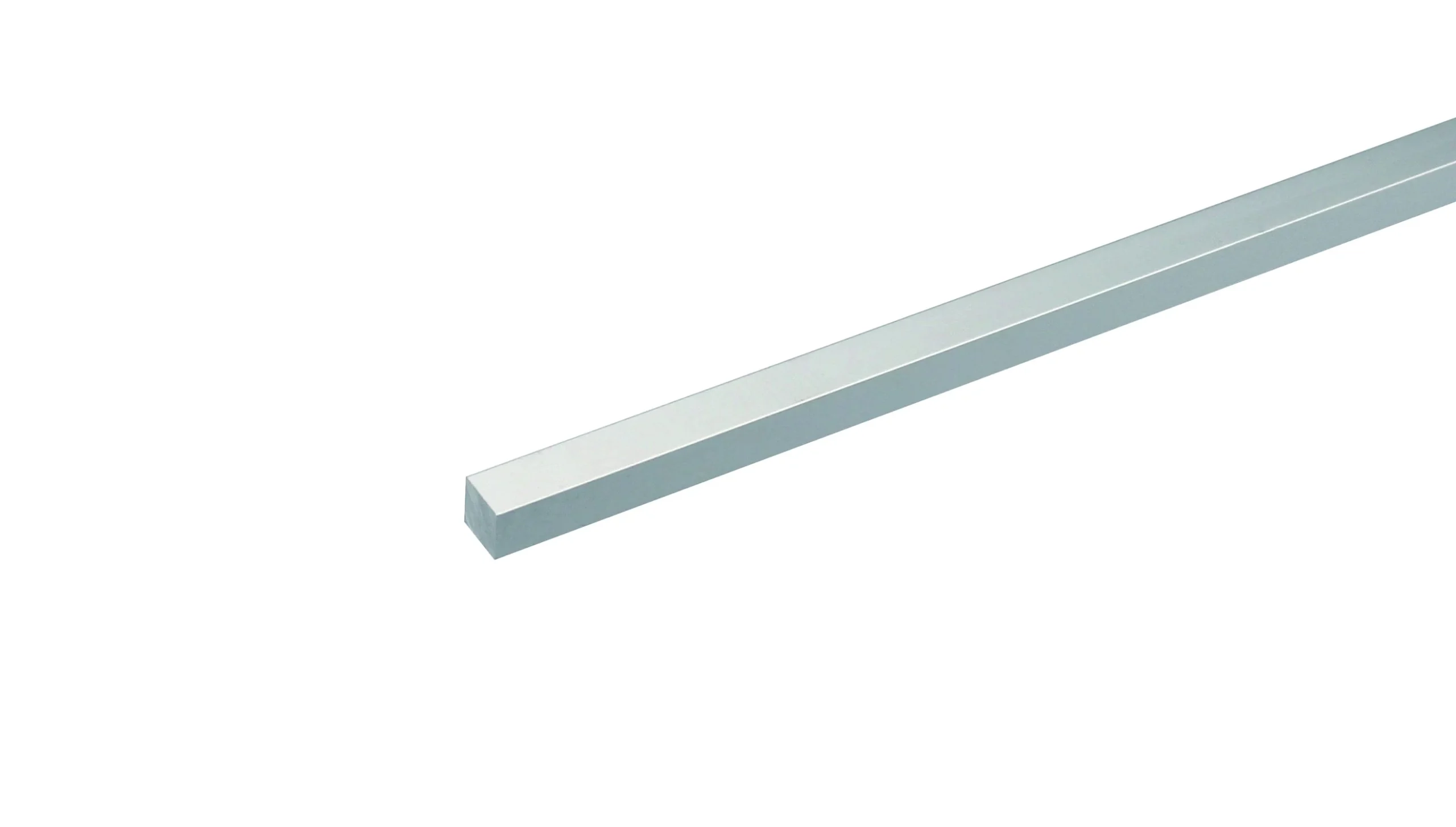SQUARE ROD ALUMINUM ANODIZED SILVER 1000X10X10MM