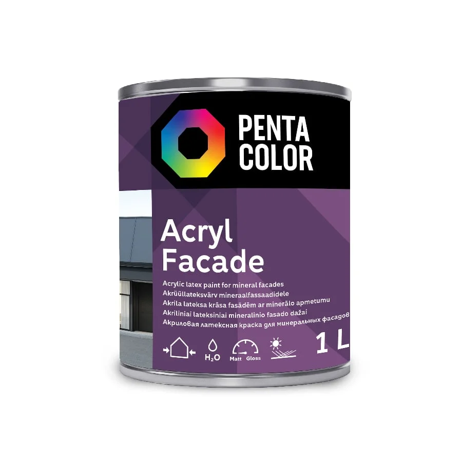ACRYLIC WHITE FACADE PAINT 1L