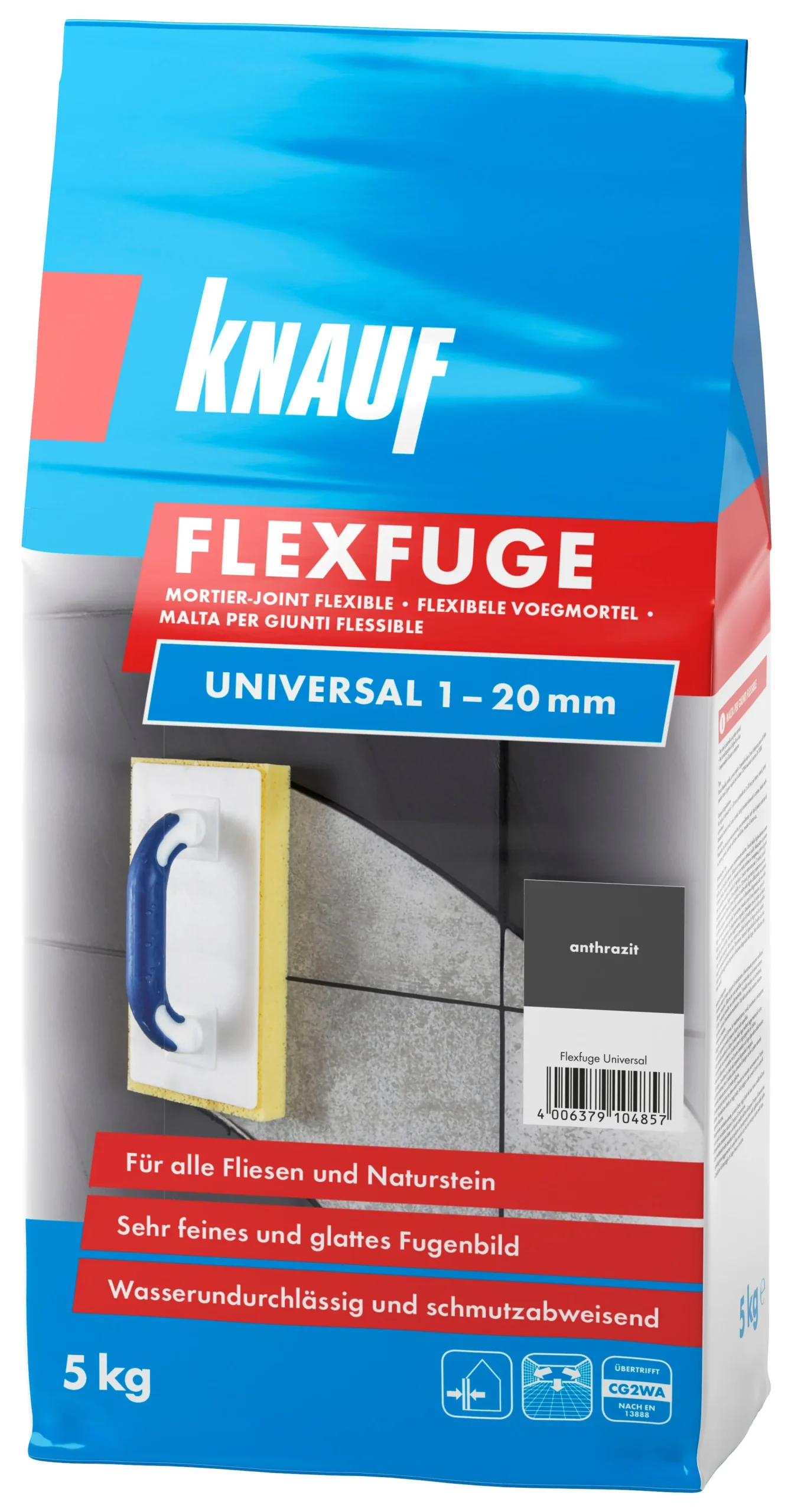 ŠUVOTĀJS KNAUF FLEXFUGE ANTRACĪTS 5KG