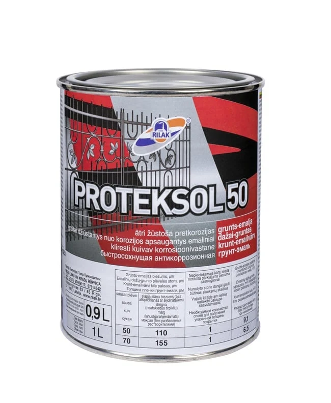 GRUNTS-EMALJA PROTEKSOL-50 MELNA 0,9L