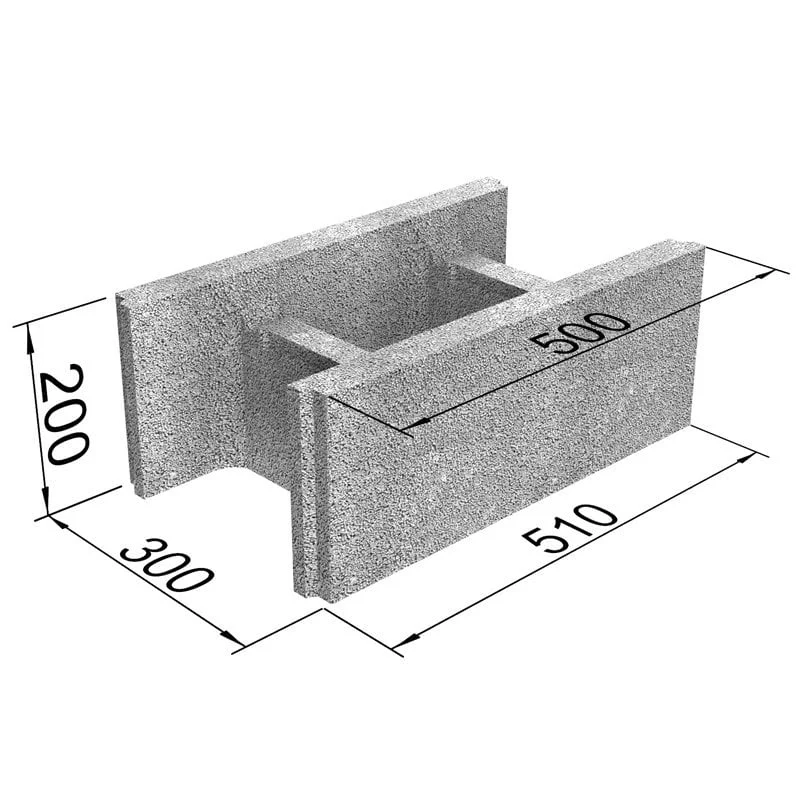 БЛОКИ FIBO ФУНДАМЕНТА 300X200X510 (48)