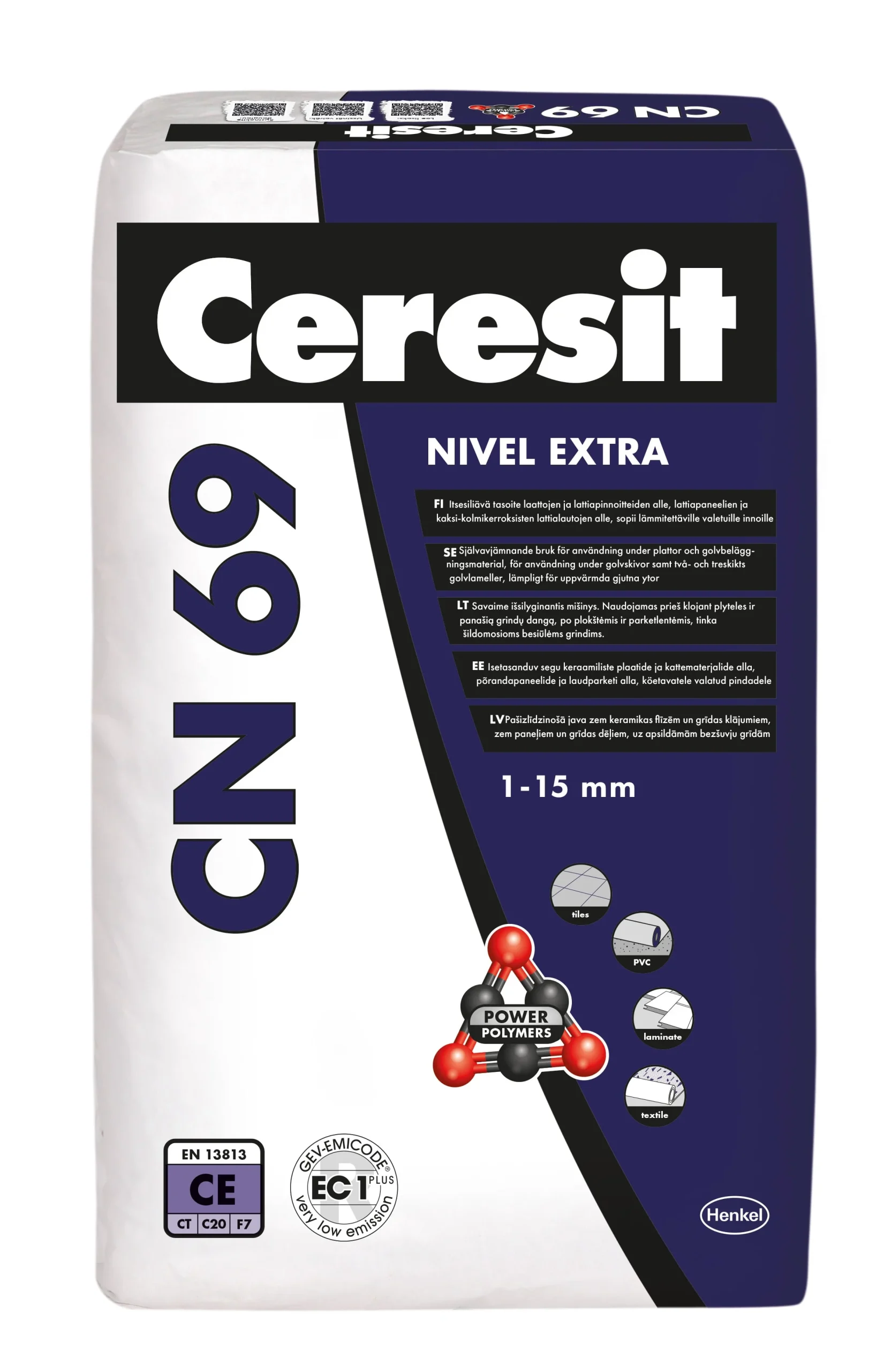 LEVELING COMPOUND CERESIT CN69 1-15MM 25KG
