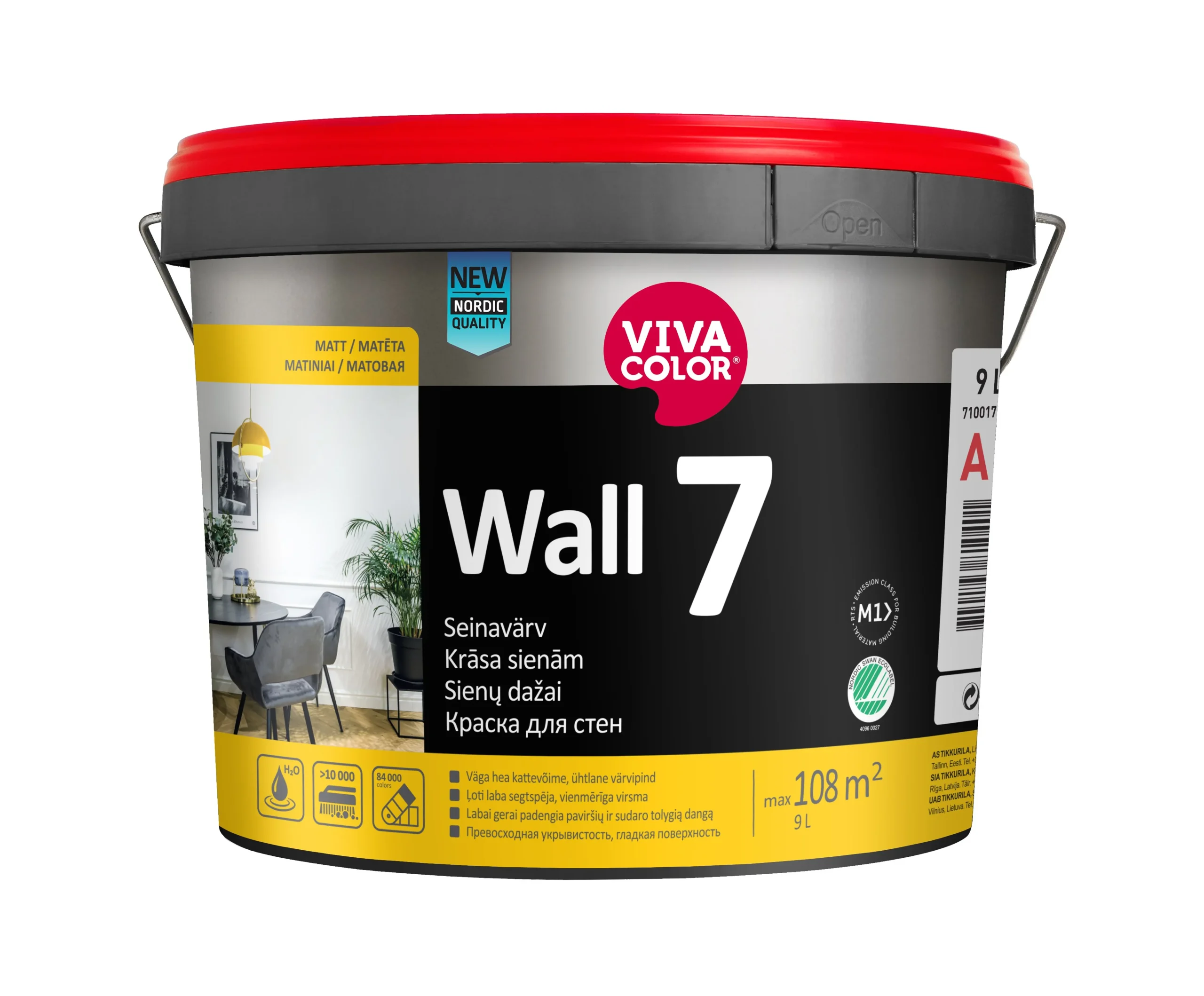 КРАСКА ДЛЯ СТЕН И ПОТОКОВ WALL7 A 2.7L