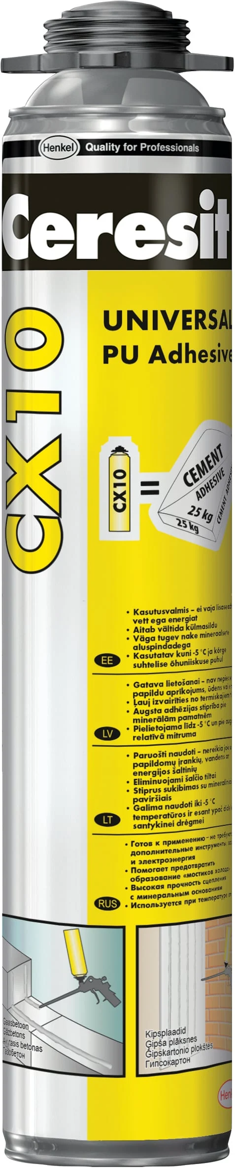 GLUE FOR POLYSTYRENE CERESIT CX10 850ML
