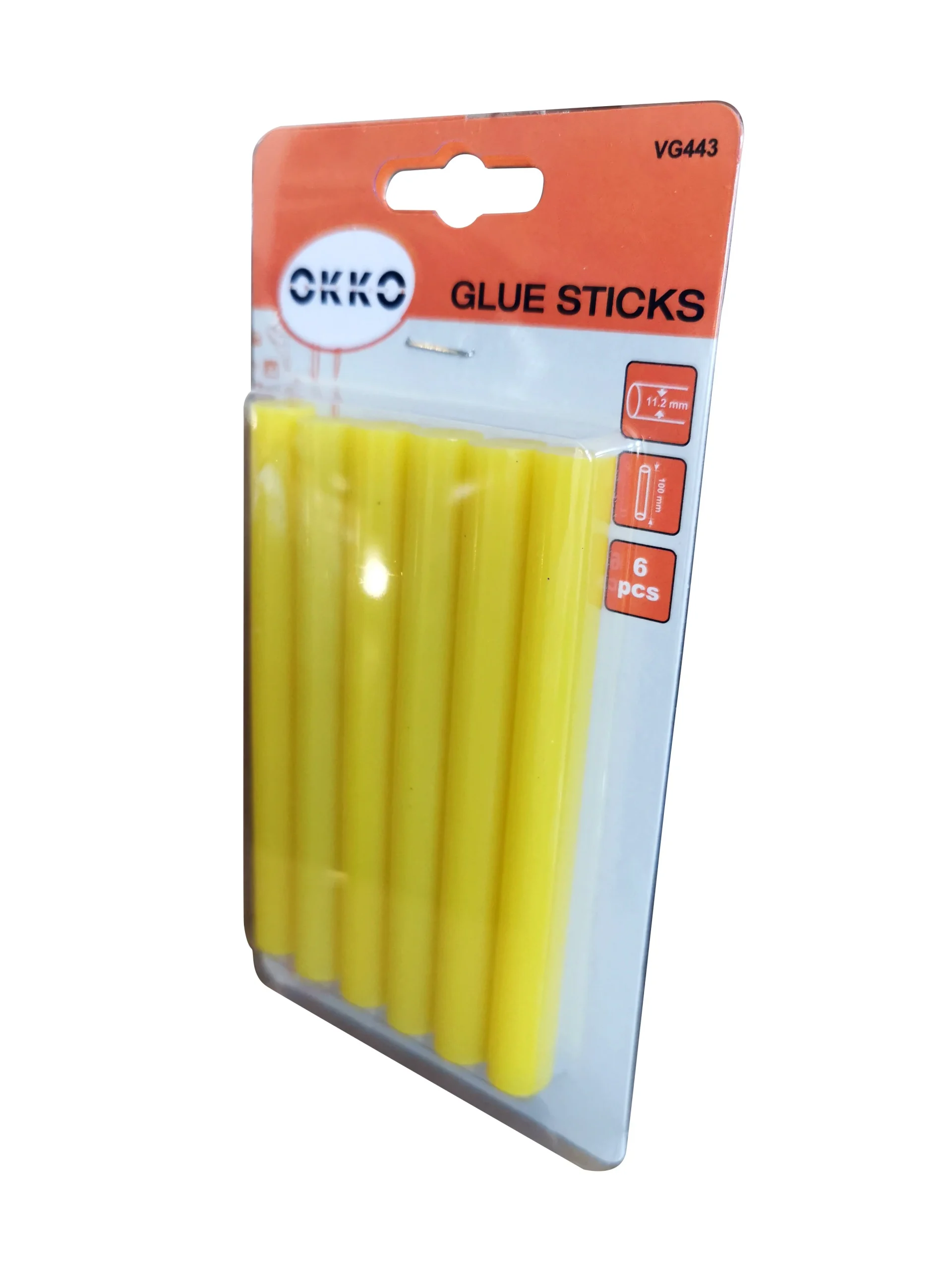GLUE STICKS 11.2X100MM 6PCS. YELLOW