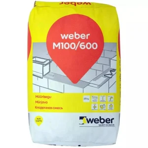 MŪRJAVA WEBER M100/600 25KG +5 +30C