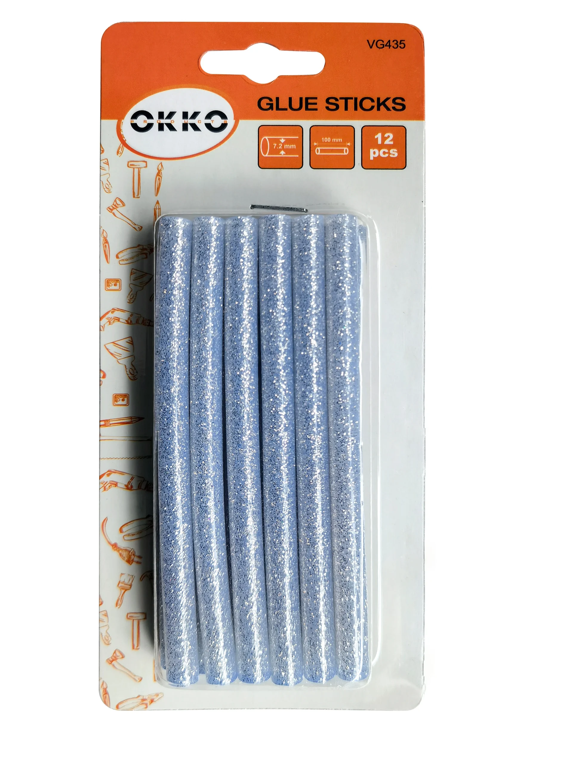 ЛИПКИЕ СТИКИ 7.2X100MM 12G СЕРЕБРИСТЫЙ