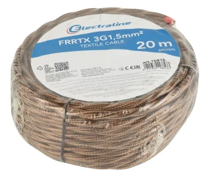 KABELIS RETRO FRRTX 3X1,5 BRŪNS 20M