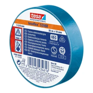 LENTE IZOLĀCIJAS PVH 0.15X19MM 20M ZILA