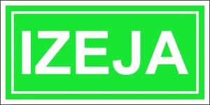 NORĀDE EVAKUĀCIJAS IZEJA 20X10 LNI20