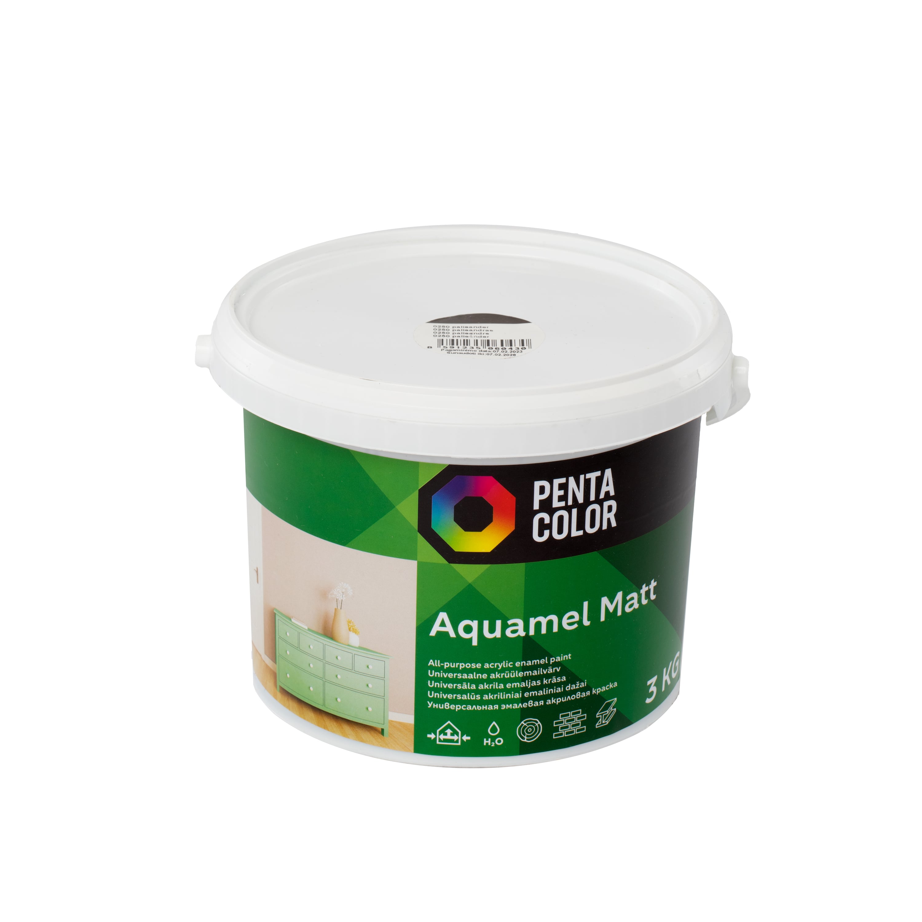 KRĀSA AQUAMEL TUMŠA PALISANDRO 3KG MATĒT